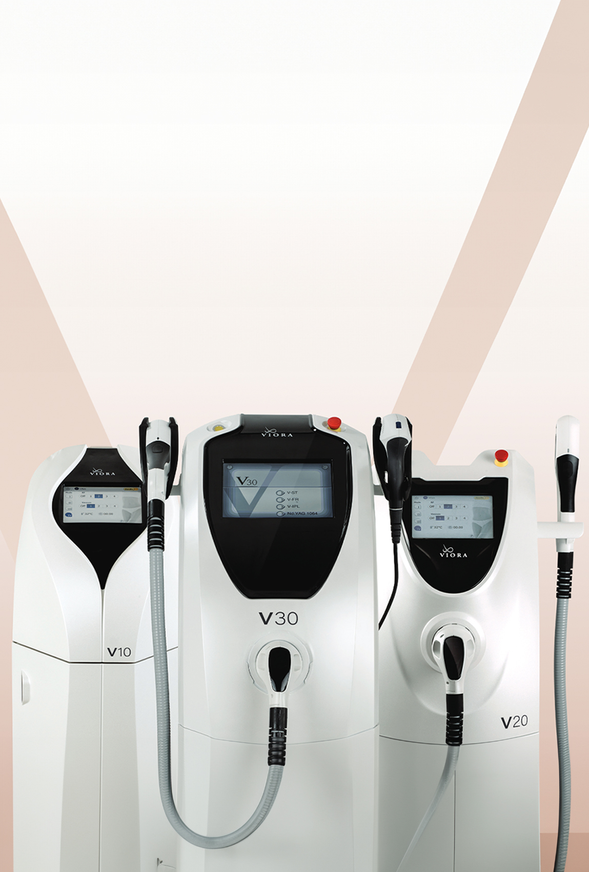 VIORA • V-SERIES • Multi-Technology Platform: Laser + IPL + RF + Fractional RF